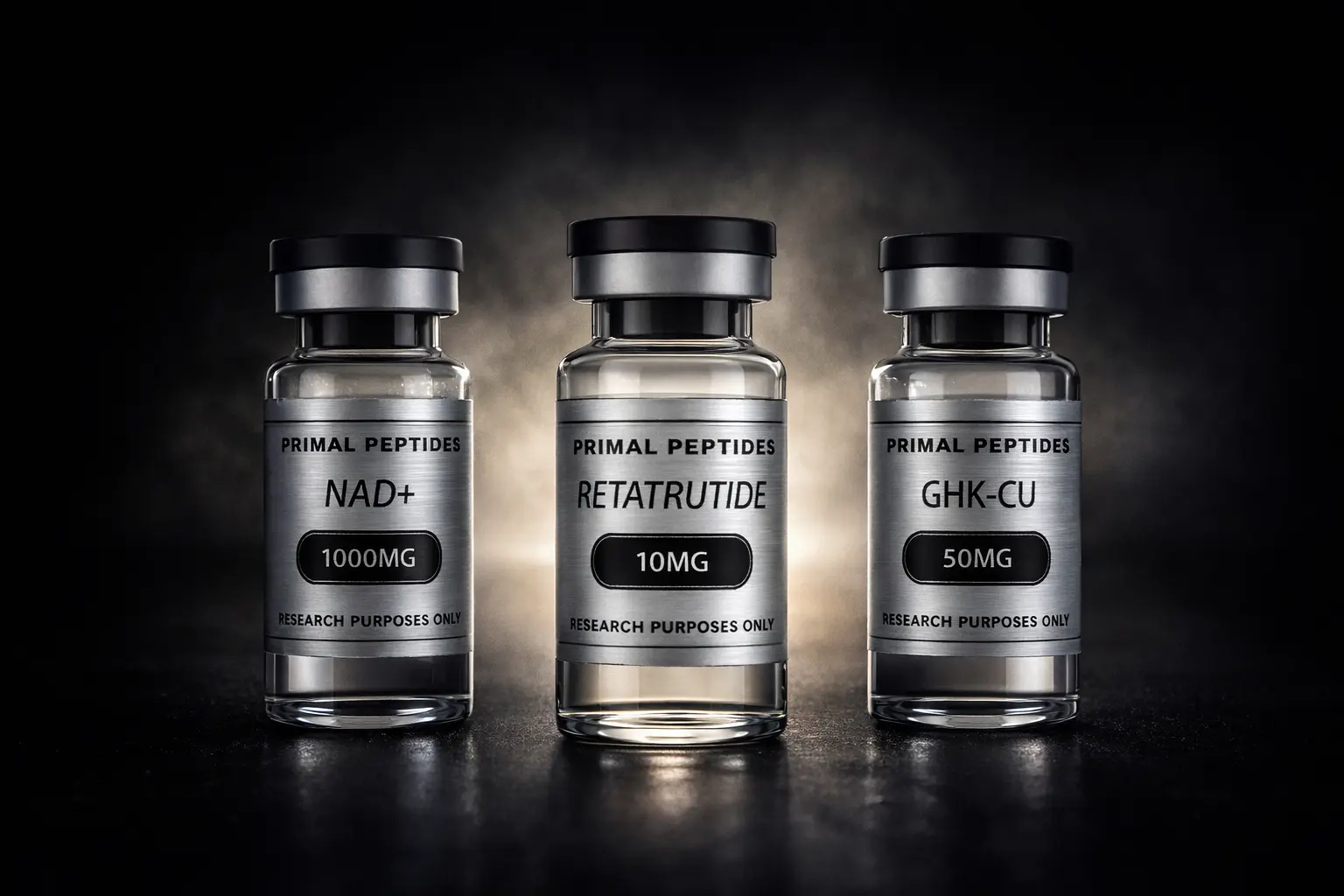 Primal Peptides reference vials · ≥99% HPLC purity for in-vitro research
